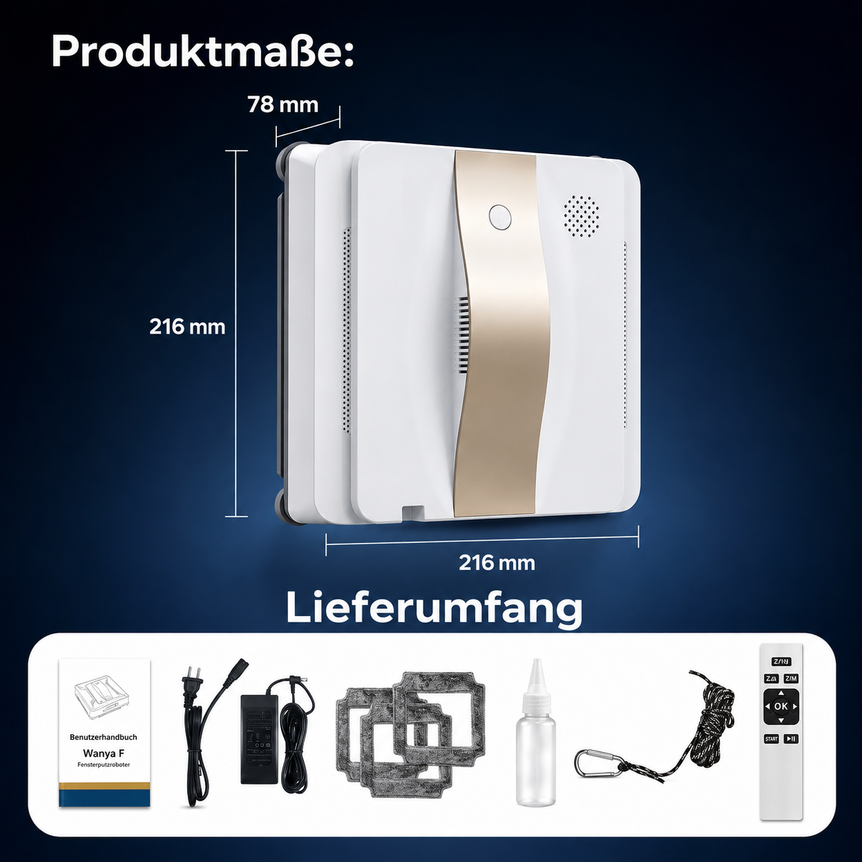 Fensterputzroboter Wanya F3 — double spray / 100 ml